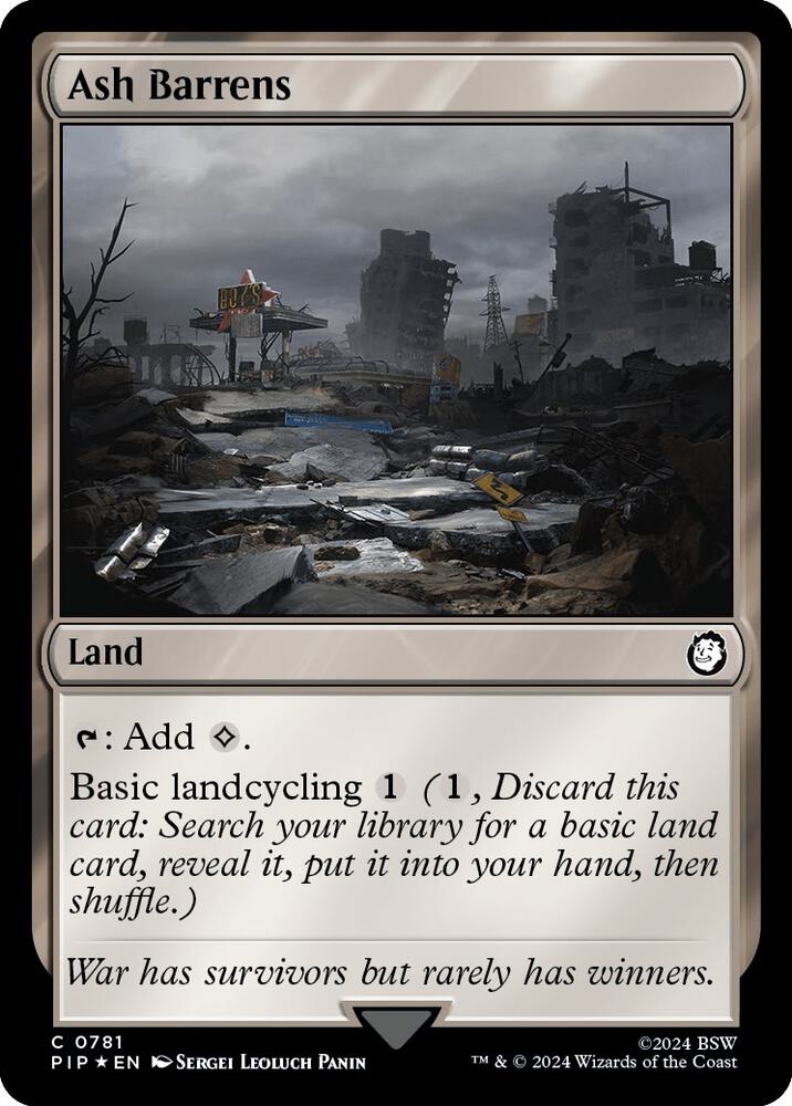 Ash Barrens (Surge Foil) 781 card from Universes Beyond: Fallout