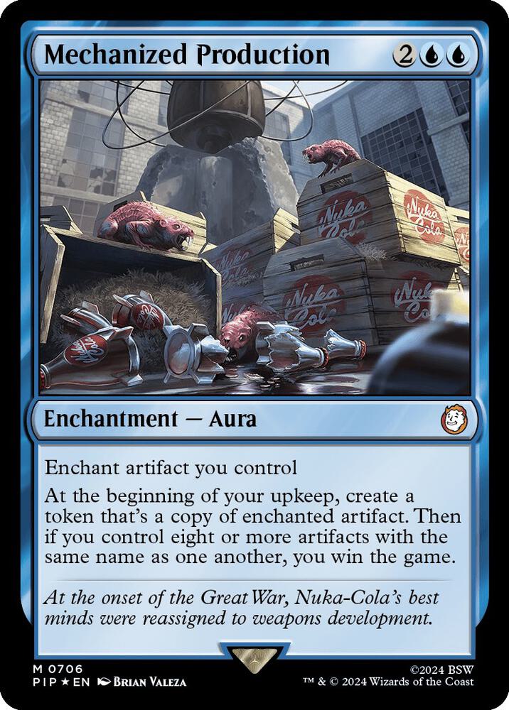 Mechanized Production (Surge Foil) 706 card from Universes Beyond: Fallout