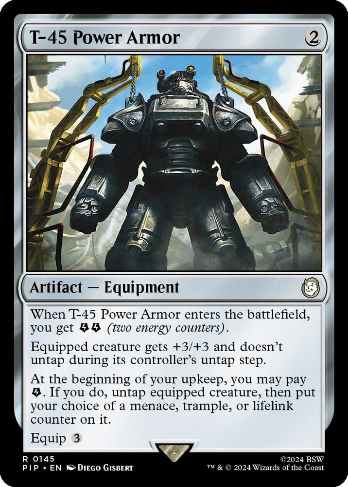 T-45 Power Armor 145 card from Universes Beyond: Fallout