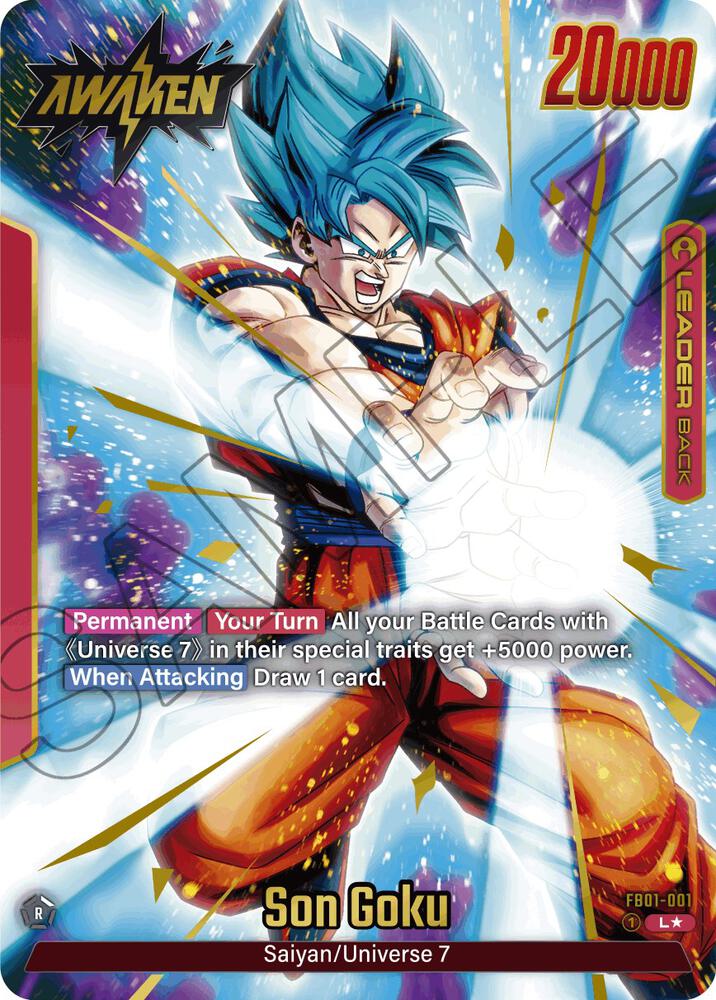 Son Goku (Alternate Art) FB01-001 card from Awakened Pulse