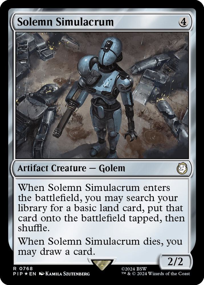 Solemn Simulacrum (Surge Foil) 768 card from Universes Beyond: Fallout