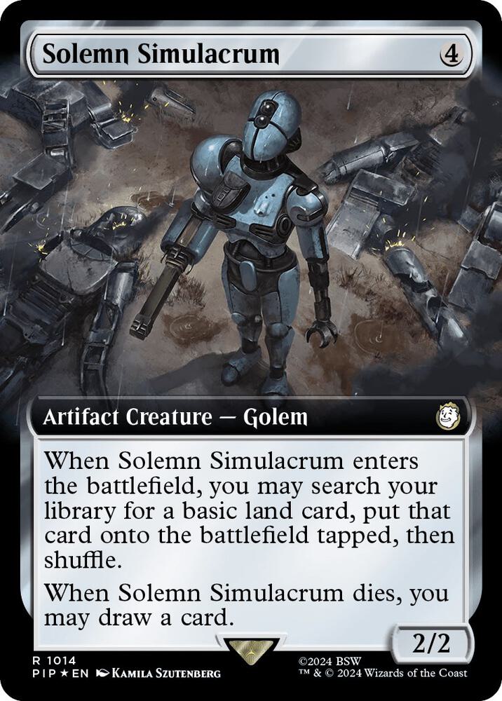 Solemn Simulacrum (Extended Art) (Surge Foil) 1014 card from Universes Beyond: Fallout