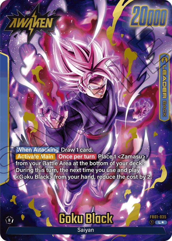 Goku Black (Alternate Art) FB01-035 card from Awakened Pulse