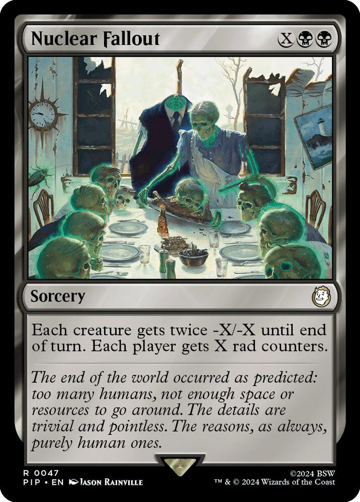 Nuclear Fallout 47 card from Universes Beyond: Fallout