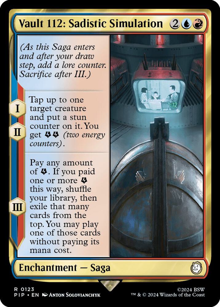 Vault 112: Sadistic Simulation 123 card from Universes Beyond: Fallout