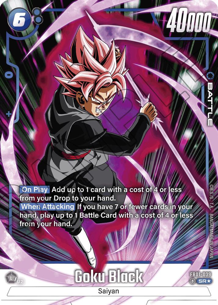 Goku Black (Alternate Art) FB01-039 card from Awakened Pulse