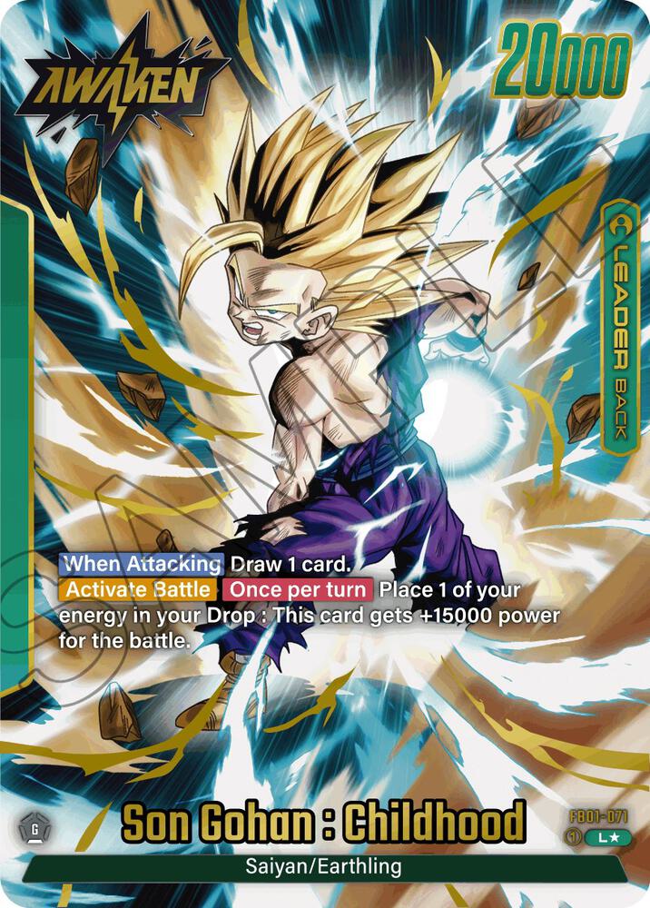 Son Gohan : Childhood (Alternate Art) FB01-071 card from Awakened Pulse