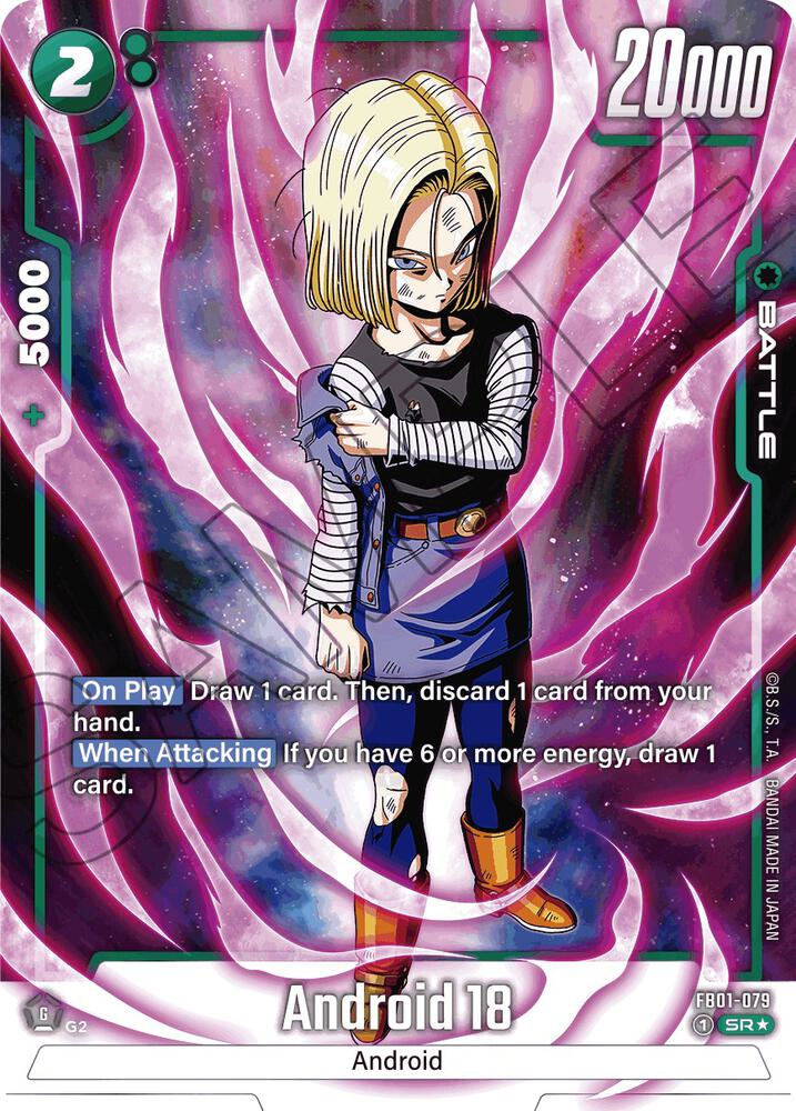 Android 18 (Alternate Art) FB01-079 card from Awakened Pulse