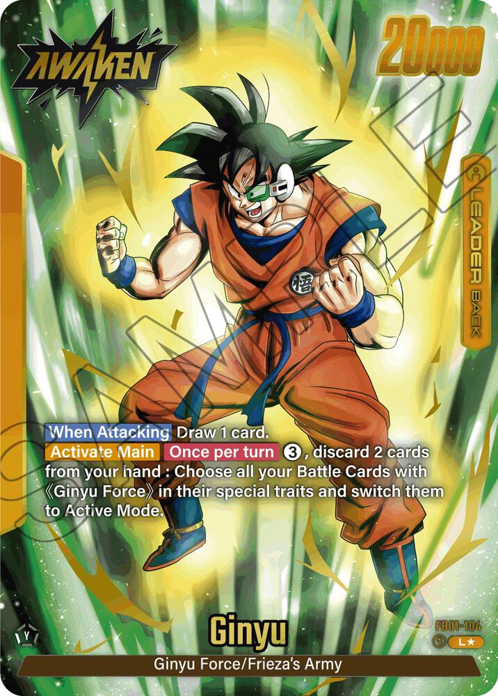 Ginyu (Alternate Art) FB01-104 card from Awakened Pulse