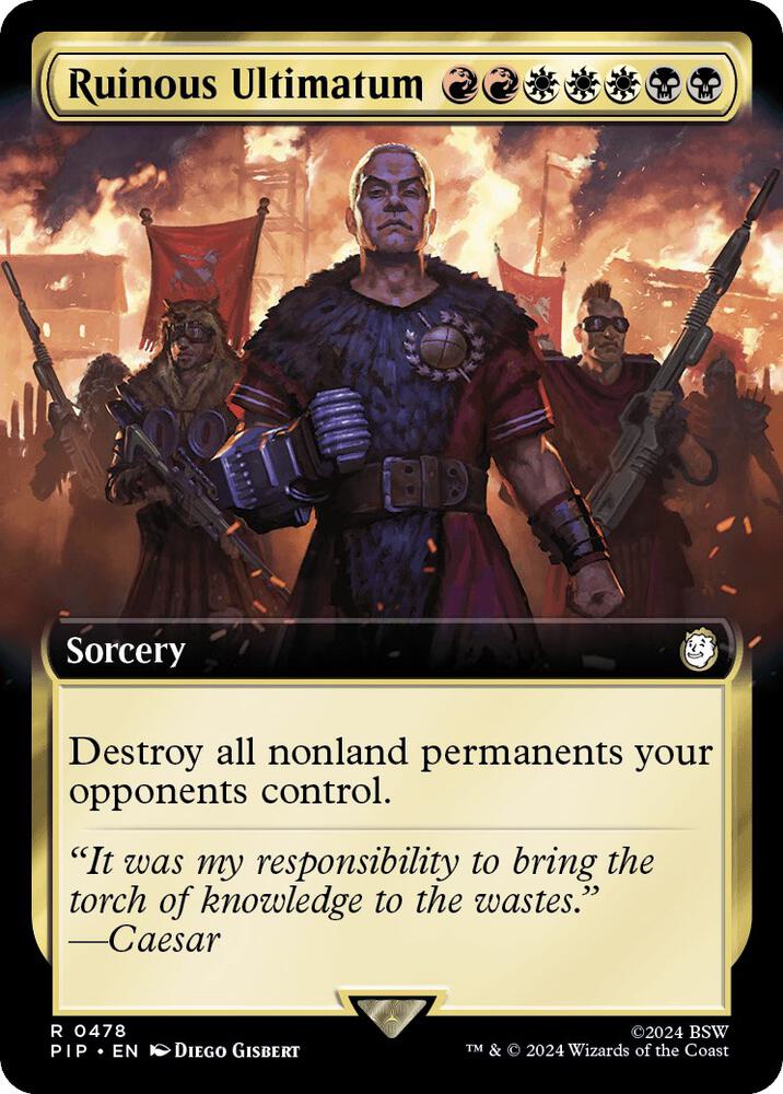 Ruinous Ultimatum (Extended Art) 478 card from Universes Beyond: Fallout