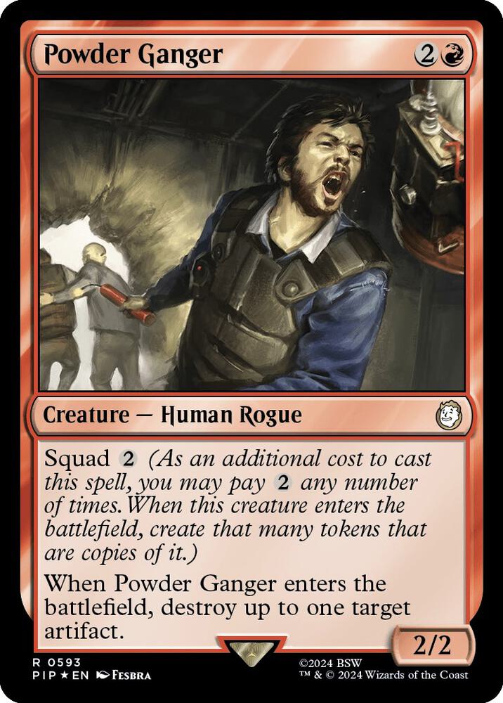 Powder Ganger (Surge Foil) 593 card from Universes Beyond: Fallout