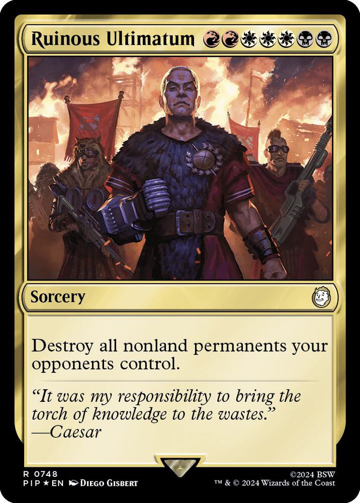 Ruinous Ultimatum (Surge Foil) 748 card from Universes Beyond: Fallout