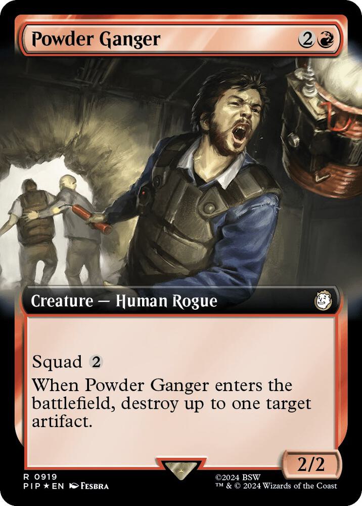 Powder Ganger (Extended Art) (Surge Foil) 919 card from Universes Beyond: Fallout