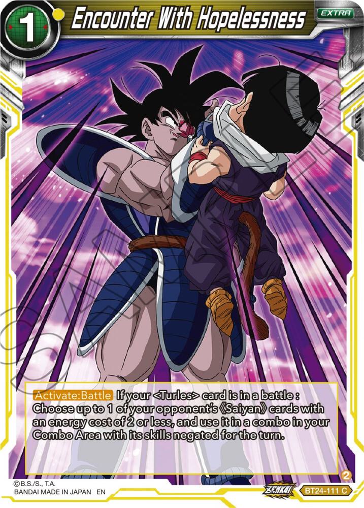 Encounter With Hopelessness BT24-111 card from Beyond Generations