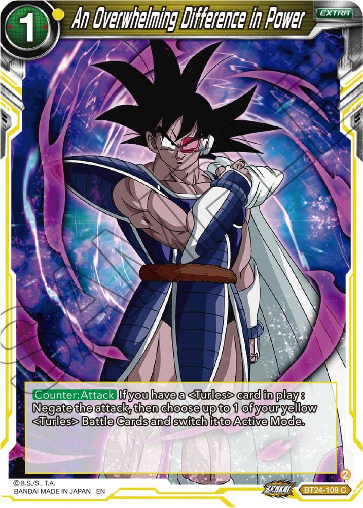 An Overwhelming Difference in Power BT24-109 card from Beyond Generations