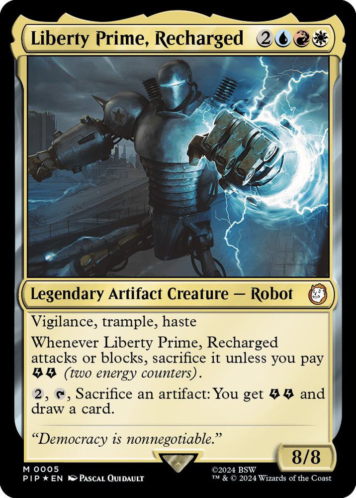 Liberty Prime, Recharged 5 card from Universes Beyond: Fallout