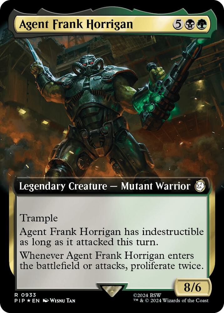 Agent Frank Horrigan (Extended Art) (Surge Foil) 933 card from Universes Beyond: Fallout
