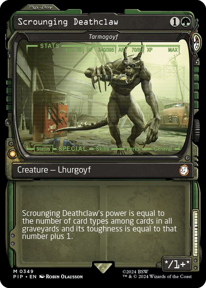 Scrounging Deathclaw - Tarmogoyf (Showcase) 349 card from Universes Beyond: Fallout