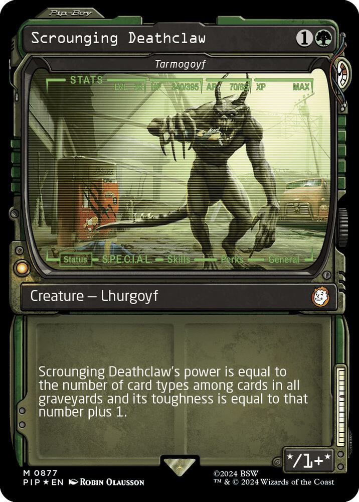 Scrounging Deathclaw - Tarmogoyf (Showcase) (Surge Foil) 877 card from Universes Beyond: Fallout