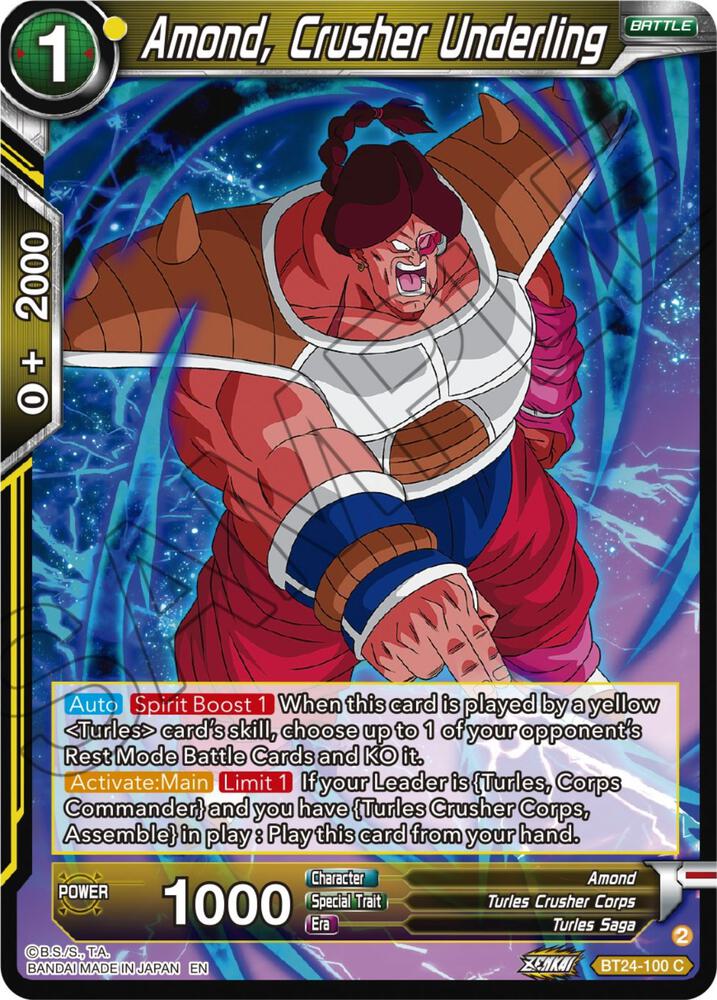 Amond, Crusher Underling BT24-100 card from Beyond Generations