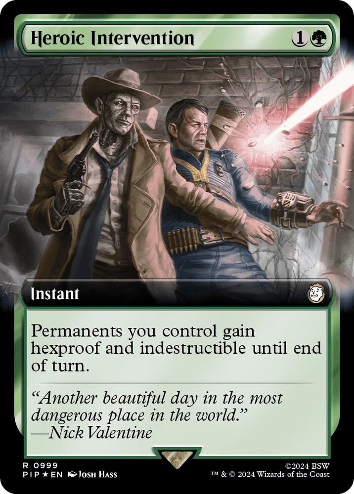 Heroic Intervention (Extended Art) (Surge Foil) 999 card from Universes Beyond: Fallout