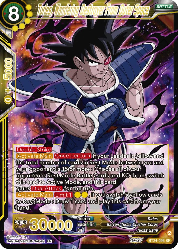 Turles, Wandering Destroyer From Outer Space BT24-096 card from Beyond Generations
