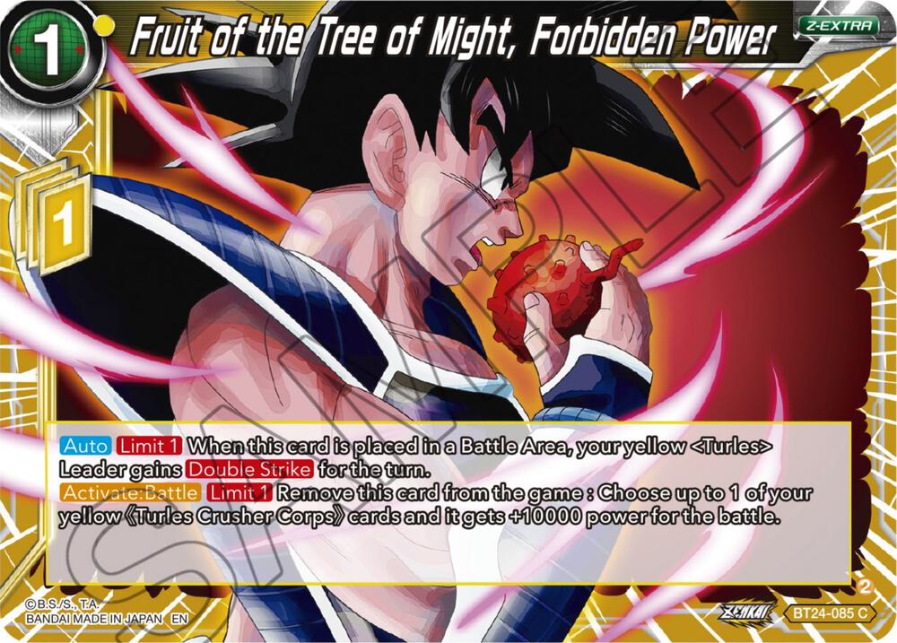 Fruit of the Tree of Might, Forbidden Power BT24-085 card from Beyond Generations