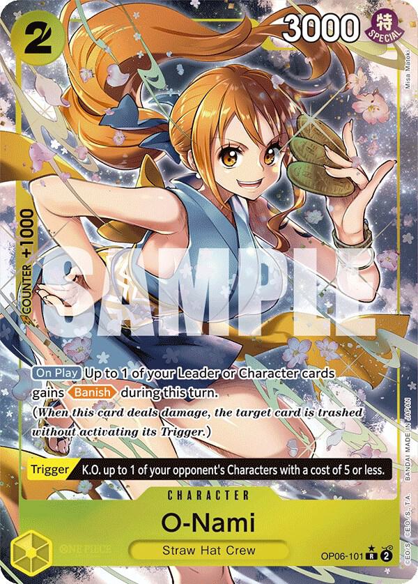 O-Nami (Alternate Art) OP06-101 card from Wings of the Captain