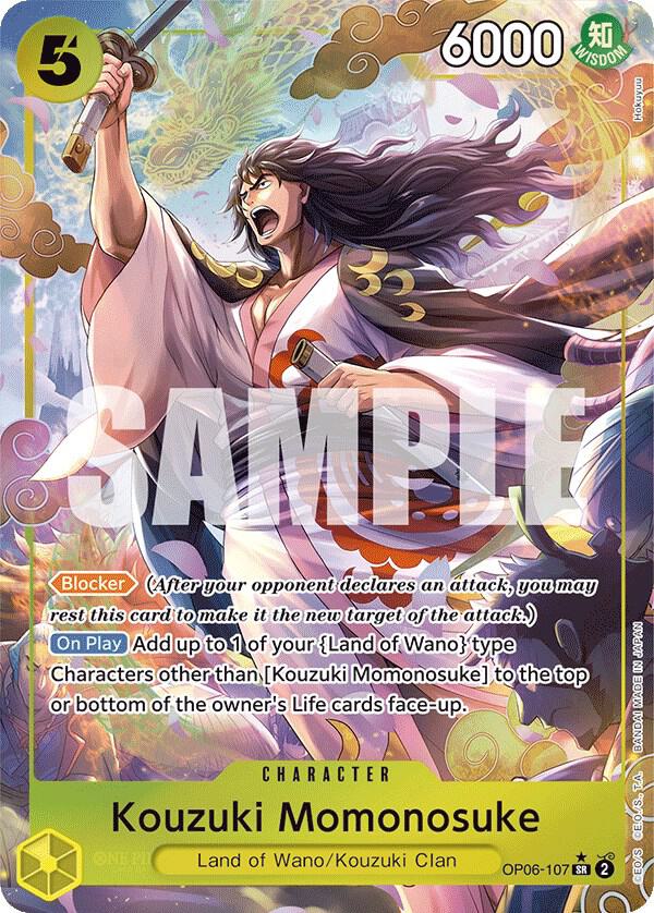 Kouzuki Momonosuke (Alternate Art) OP06-107 card from Wings of the Captain