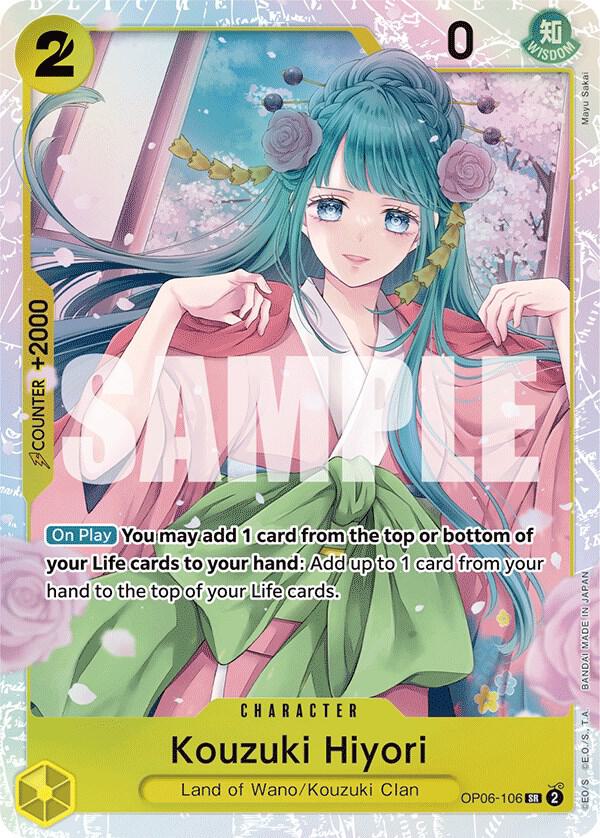 Kouzuki Hiyori OP06-106 card from Wings of the Captain