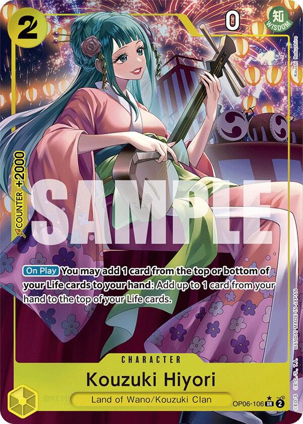 Kouzuki Hiyori (Alternate Art) OP06-106 card from Wings of the Captain