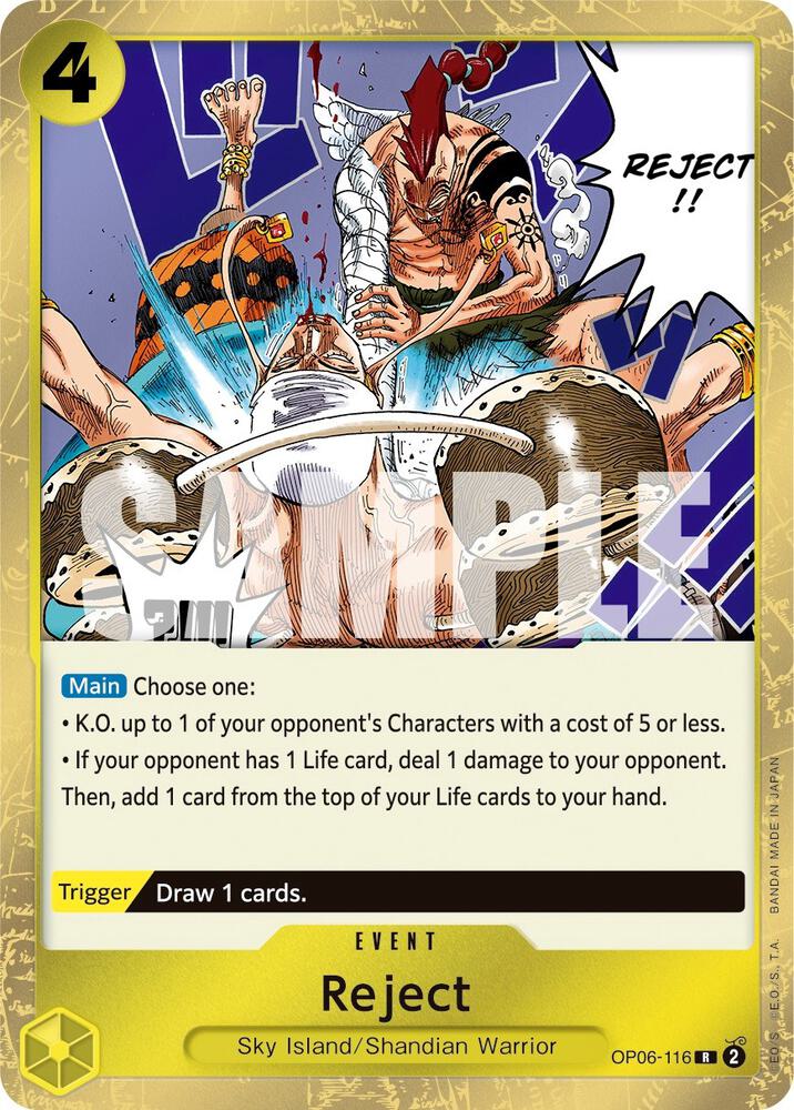 Reject OP06-116 card from Wings of the Captain