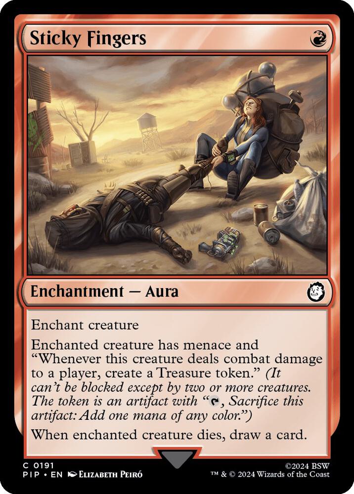 Sticky Fingers 191 card from Universes Beyond: Fallout