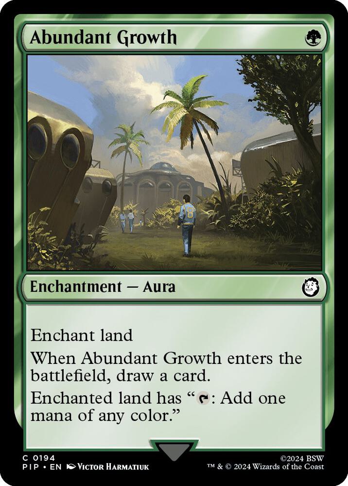 Abundant Growth 194 card from Universes Beyond: Fallout