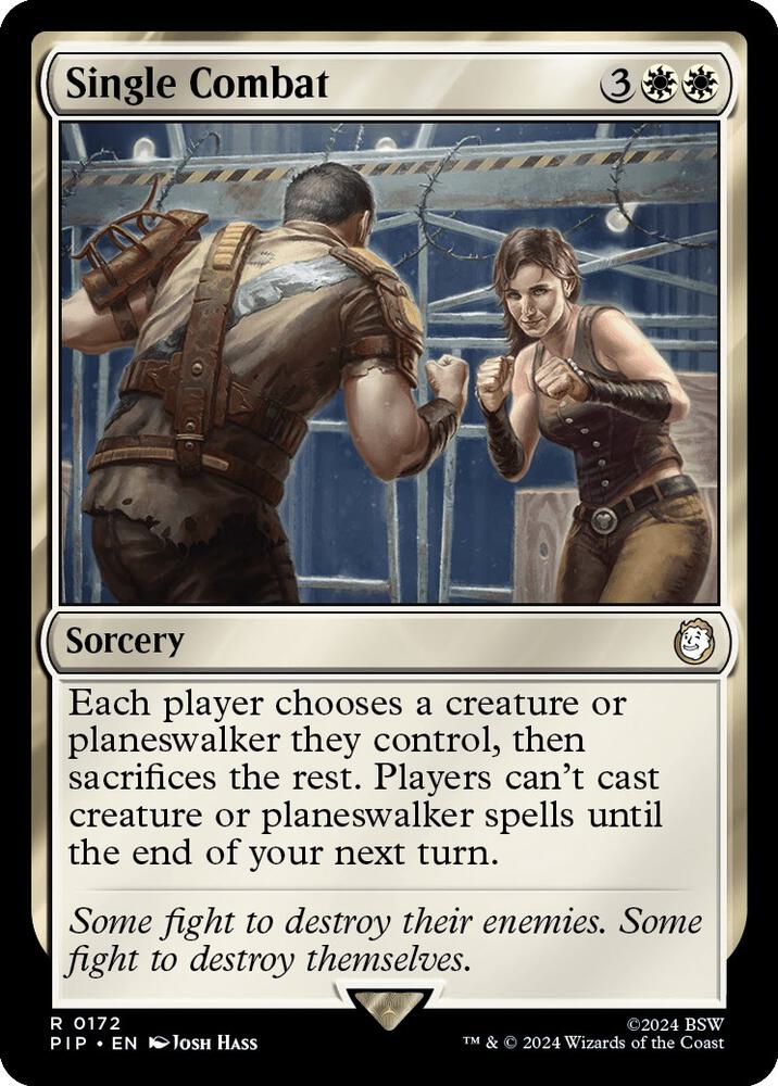 Single Combat 172 card from Universes Beyond: Fallout