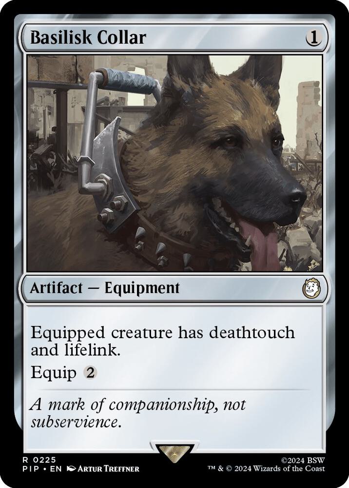 Basilisk Collar 225 card from Universes Beyond: Fallout