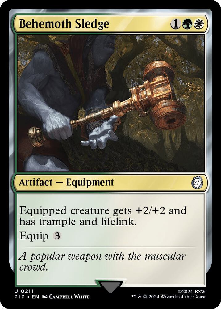 Behemoth Sledge 211 card from Universes Beyond: Fallout