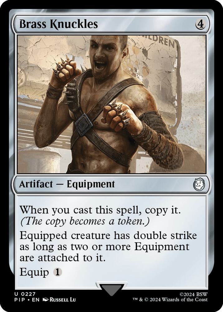 Brass Knuckles 227 card from Universes Beyond: Fallout