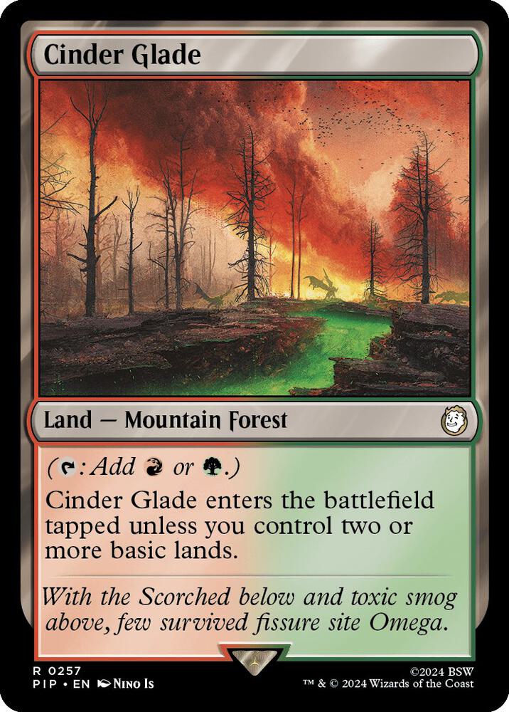 Cinder Glade 257 card from Universes Beyond: Fallout