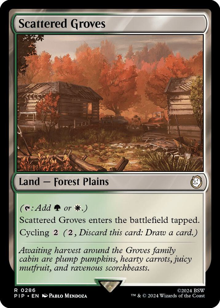 Scattered Groves 286 card from Universes Beyond: Fallout