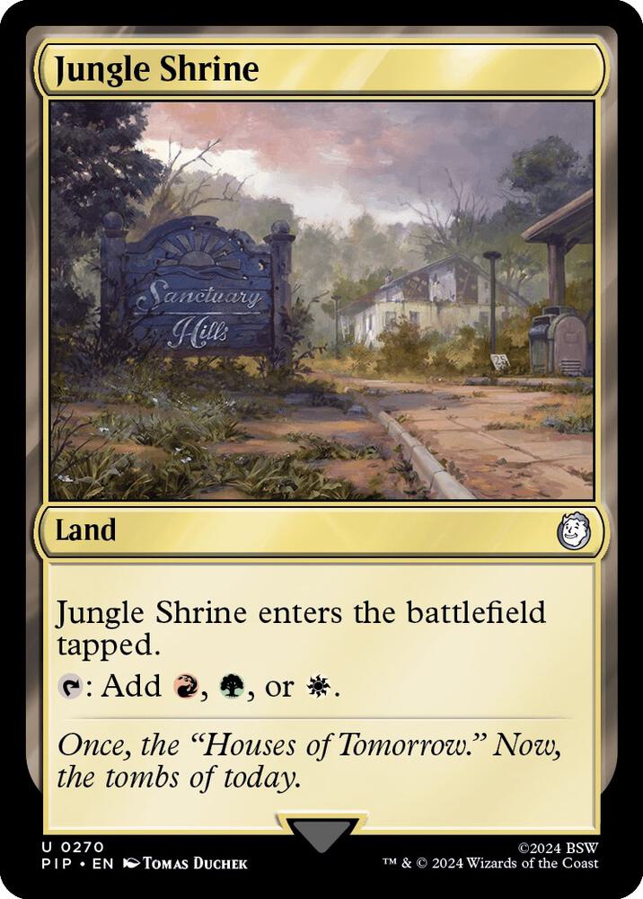 Jungle Shrine 270 card from Universes Beyond: Fallout