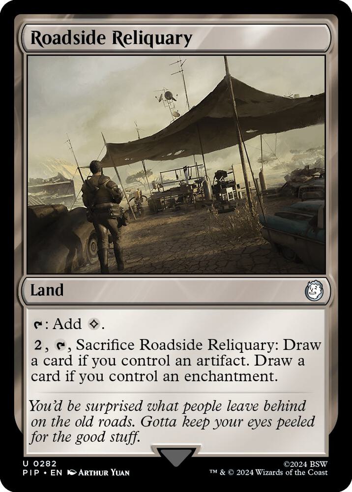 Roadside Reliquary 282 card from Universes Beyond: Fallout