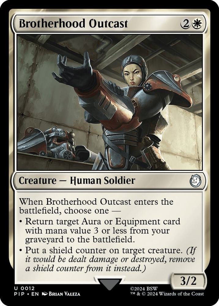 Brotherhood Outcast 12 card from Universes Beyond: Fallout
