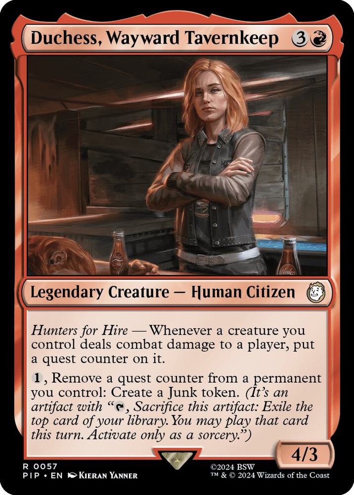 Duchess, Wayward Tavernkeep 57 card from Universes Beyond: Fallout