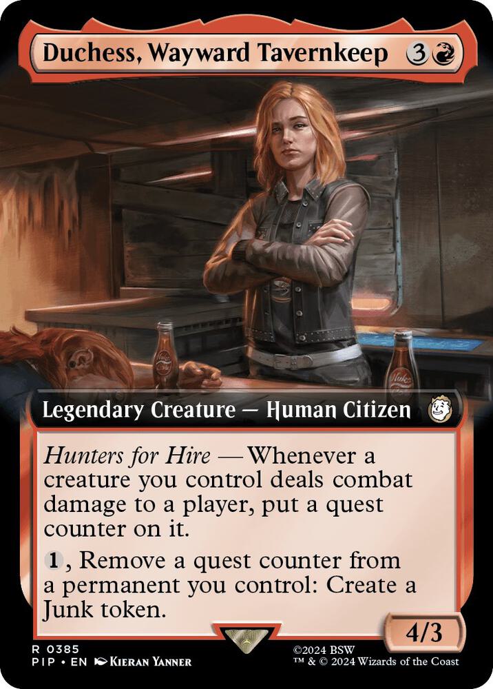 Duchess, Wayward Tavernkeep (Extended Art) 385 card from Universes Beyond: Fallout