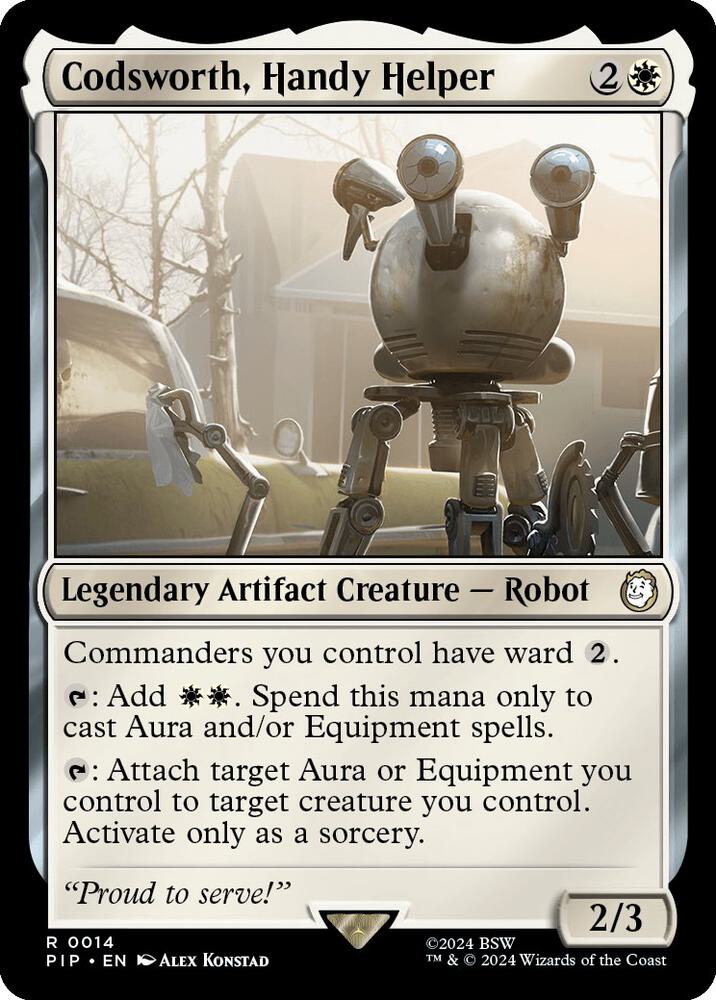 Codsworth, Handy Helper 14 card from Universes Beyond: Fallout
