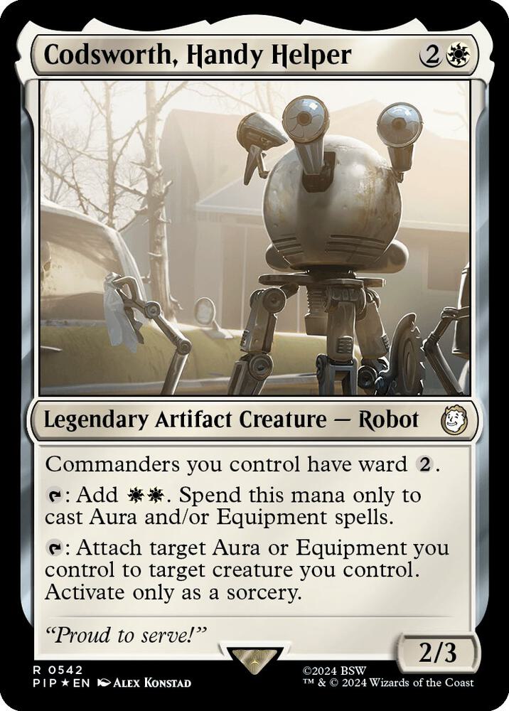 Codsworth, Handy Helper (Surge Foil) 542 card from Universes Beyond: Fallout