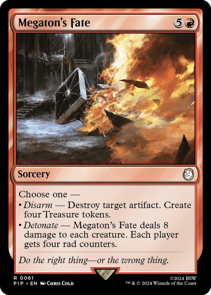 Megaton's Fate 61 card from Universes Beyond: Fallout
