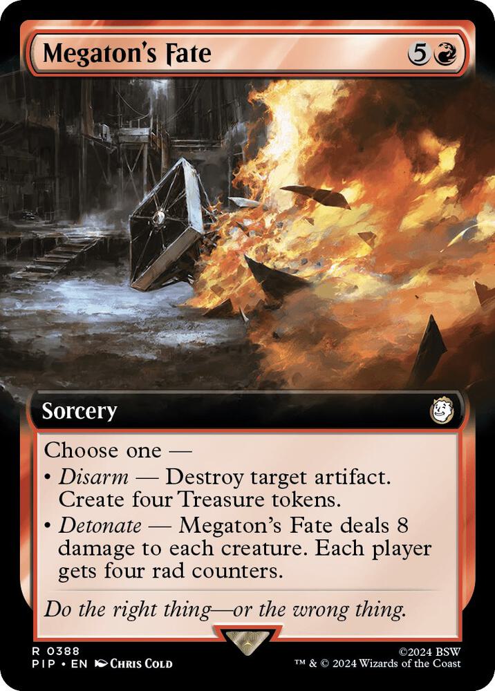 Megaton's Fate (Extended Art) 388 card from Universes Beyond: Fallout