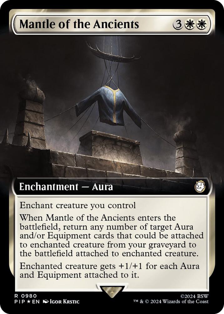 Mantle of the Ancients (Extended Art) (Surge Foil) 980 card from Universes Beyond: Fallout